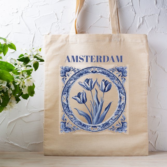 Deft Blue Tulip Amsterdam Souvenir Tragetasche (Von Creator hochgeladen)