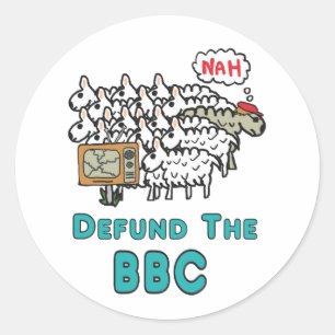 Defund der BBC Runder Aufkleber