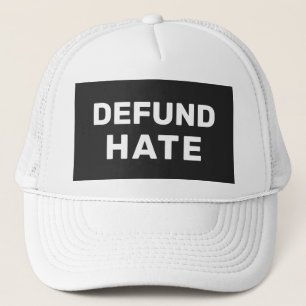 "Defund Hate" schwarz gelb Truckerkappe