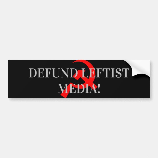 DEFUND LEFTIST MEDIA! AUTOAUFKLEBER (Vorne)