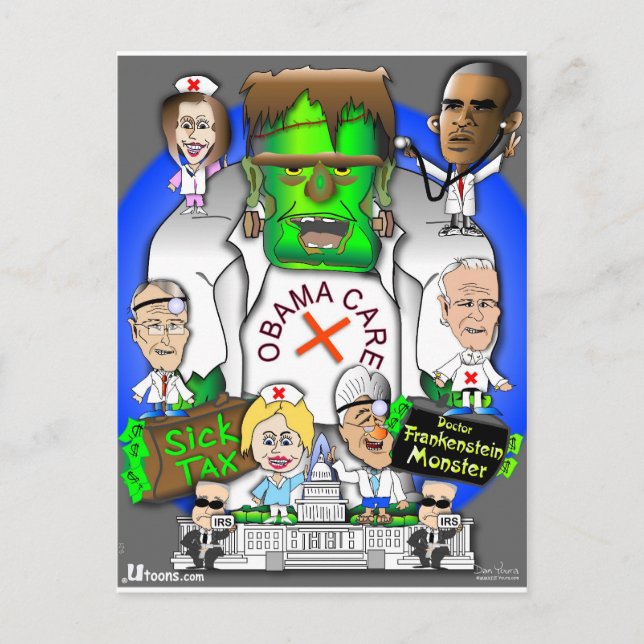 Defund Obama Care Postkarte (Vorderseite)