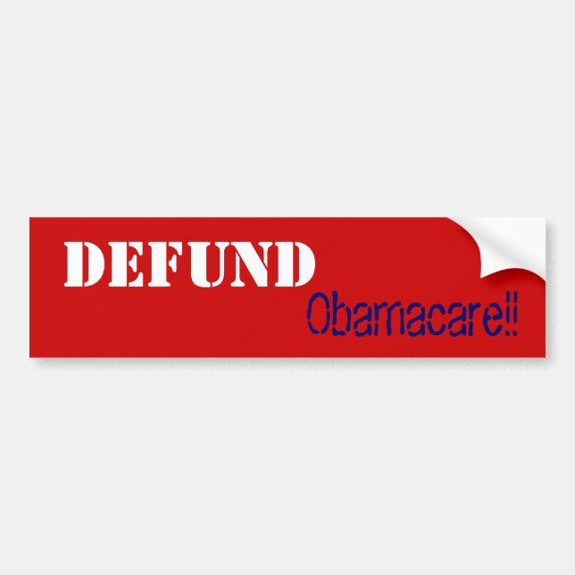 Defund Obamacare!! Autoaufkleber (Vorne)
