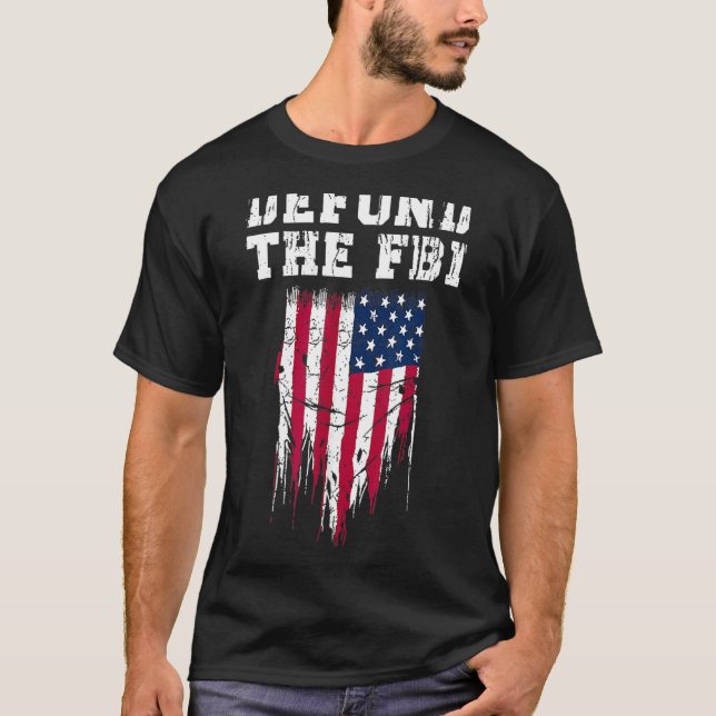 Defund the FBI Bundesstaatlich Bureau Anti FBI Kor T-Shirt (Vorderseite)
