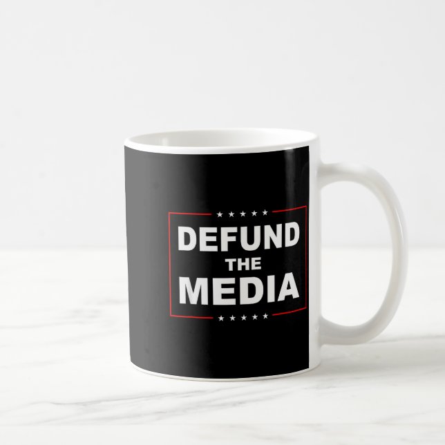 Defund The Media Stop Don't Suprt Fake News  Kaffeetasse (Rechts)
