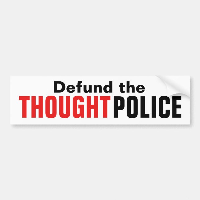 Defund the Thought Police Autoaufkleber (Vorne)