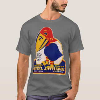 Defunktionales Hotel Jayhawk Topeka Kansas Gepäcks T-Shirt