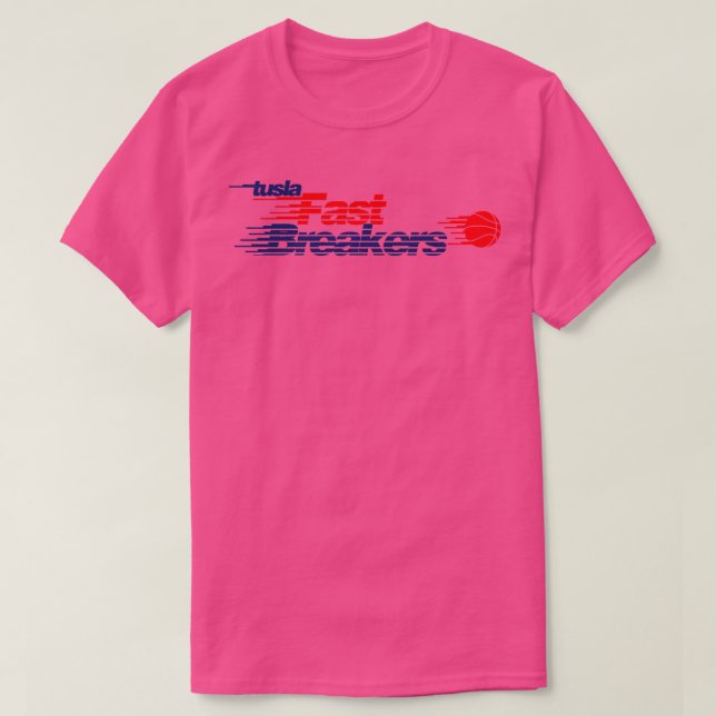 Defunktionierte Tulsa Fast Breakers Basketball Tea T-Shirt (Design vorne)