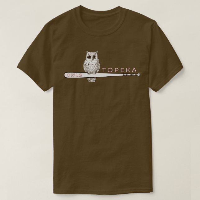 Defunktiont Topeka Owls Minor League Baseball 1952 T-Shirt (Design vorne)