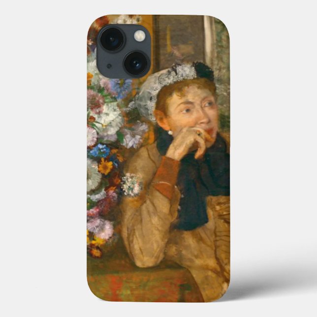 Degas A Women sitzt neben einer Vase von Blume Case-Mate iPhone Hülle (Rückseite)