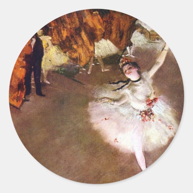 Degas: Ballerina Runder Aufkleber (Vorderseite)