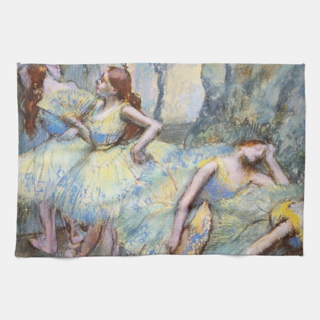 Degas Ballet Dancer Art Dancers Malerei Geschirrtuch (Horizontal)