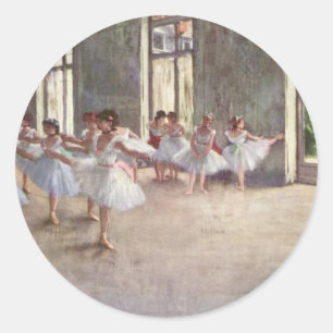 Degas Ballet Dancers Runder Aufkleber