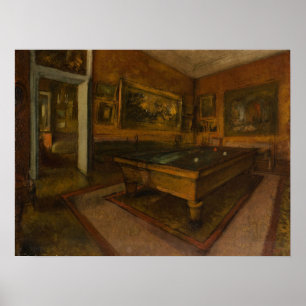 Degas - Billardzimmer in Menil-Hubert Poster