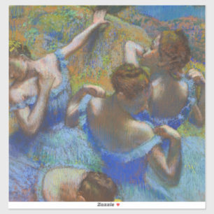 Degas Blaue Tänzerinnen Pastell-Feinbild Meisterwe Aufkleber
