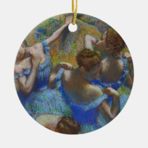 Degas Blaue Tänzerinnen Pastell-Feinbild Meisterwe Keramik Ornament