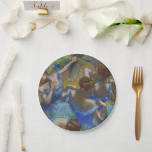 Degas Blaue Tänzerinnen Pastell-Feinbild Meisterwe Pappteller