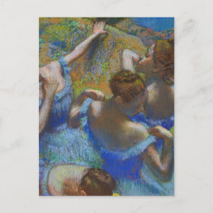 Degas Blaue Tänzerinnen Pastell-Feinbild Meisterwe Postkarte