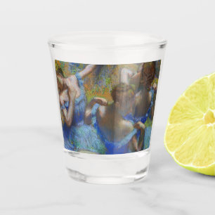 Degas Blaue Tänzerinnen Pastell-Feinbild Meisterwe Schnapsglas