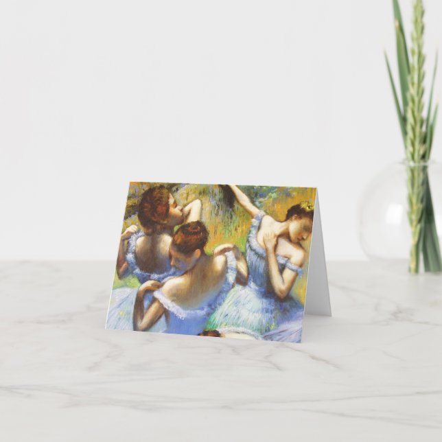 Degas Blue Dancers Note Card Karte (Vorderseite)