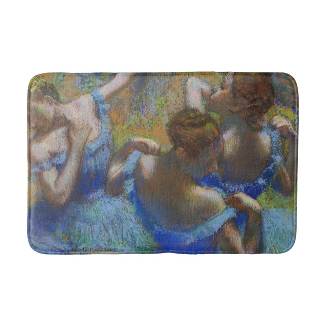 Degas Blue Dancers Pastel Fine Art Masterpiece Badematte (Vorderseite)