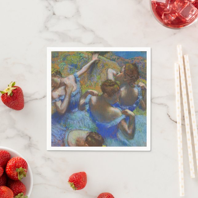 Degas Blue Dancers Pastel Fine Art Masterpiece Serviette (Beispiel)