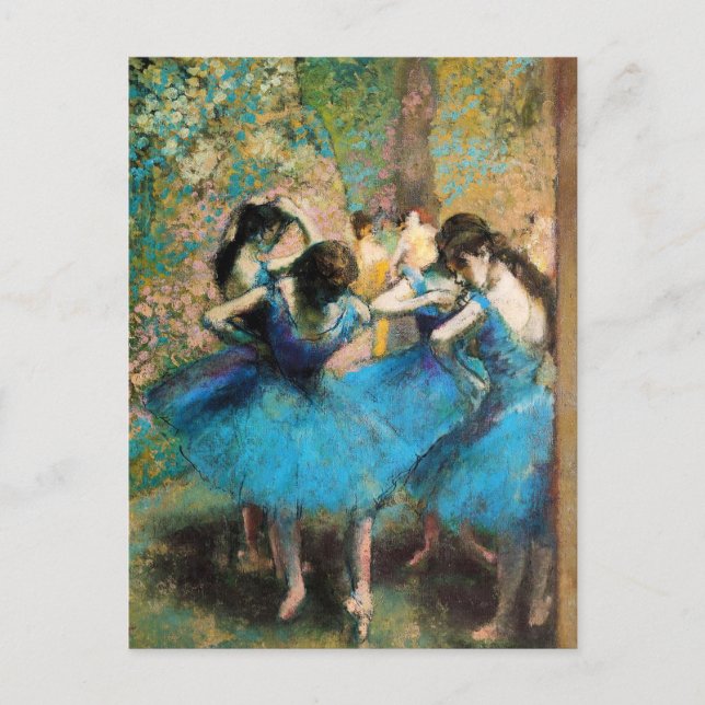 Degas Blue Dancers Postcard Postkarte (Vorderseite)