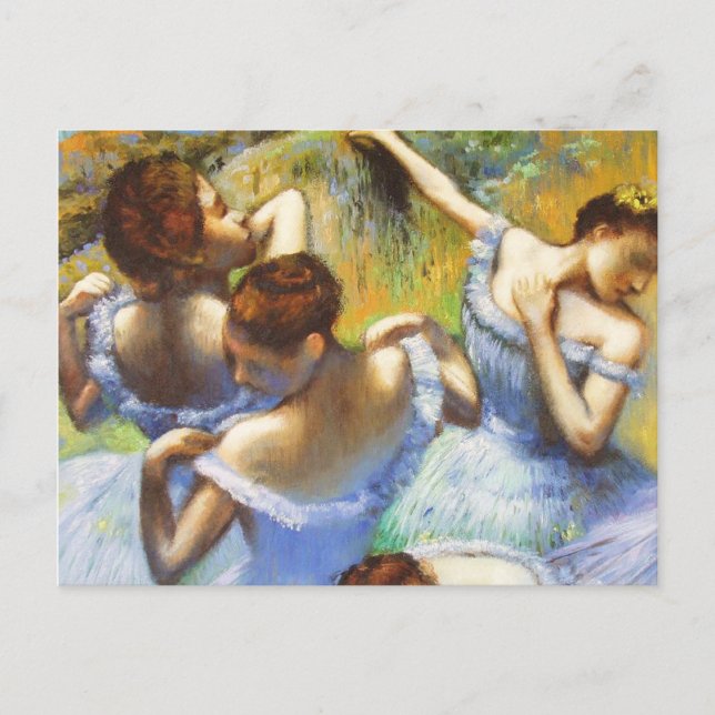Degas Blue Dancers Postcard Postkarte (Vorderseite)