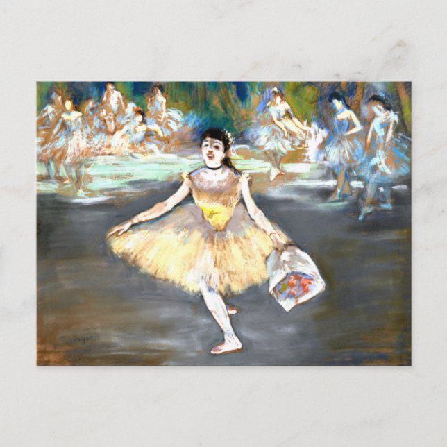 Degas - Dancer with a Bouquet Postkarte (Vorderseite)