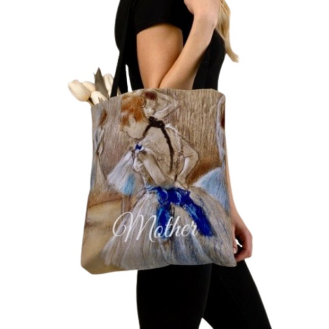 Degas Dancer With Blue Ribbon  Tasche (Chic tote bag for Mom—perfect for errands, shopping, and showing love this Mother’s Day.
)