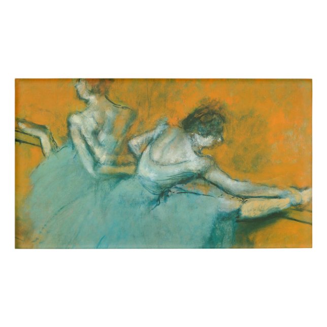 Degas Dancers im Bar Ballet Namenschild (Vorderseite)