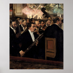 Degas - Das Orchester an der Oper Poster