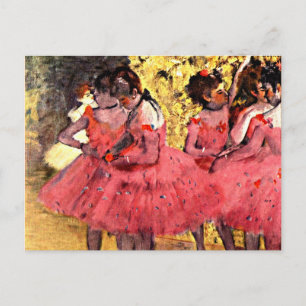 Degas - Die rosa Tänzerinnen Postkarte
