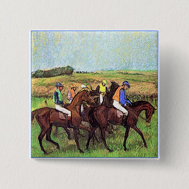 Degas-Pferde Button (Vorderseite)