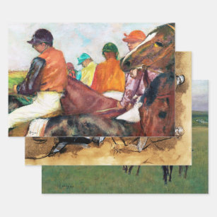 Degas, Pferderennen Geschenkpapier Set