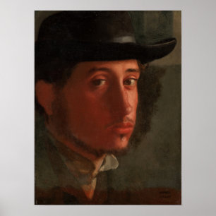 Degas - Selbstporträt Poster