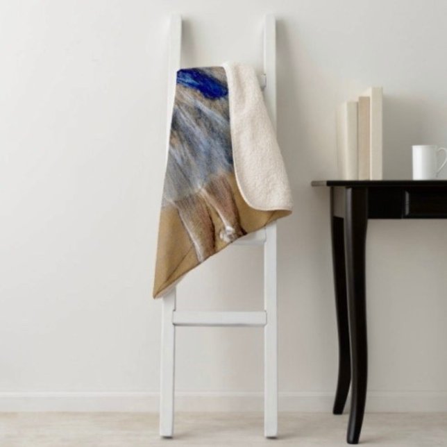 Degas Tänzer mit blauer Schleife Sherpadecke (Von Creator hochgeladen)