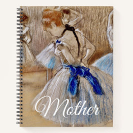 Degas Tänzerin mit blauem Band Notizbuch