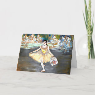 Degas - Tänzerin mit Blumenstrauß Karte