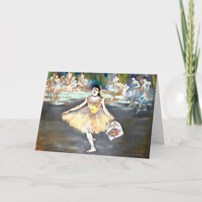 Degas - Tänzerin mit Bouquet Karte (Vorderseite)