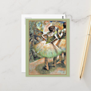 Degas - Tänzerinnen Rosa und Grün Postkarte