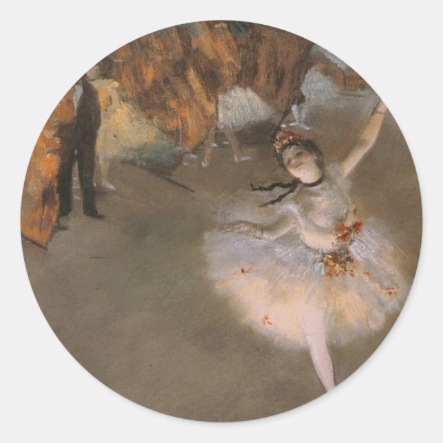 Degas The Star Runder Aufkleber (Vorderseite)