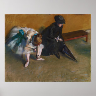 Degas - Wartend Poster