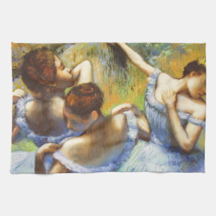 Dégazez la serviette de cuisine bleue de danseurs