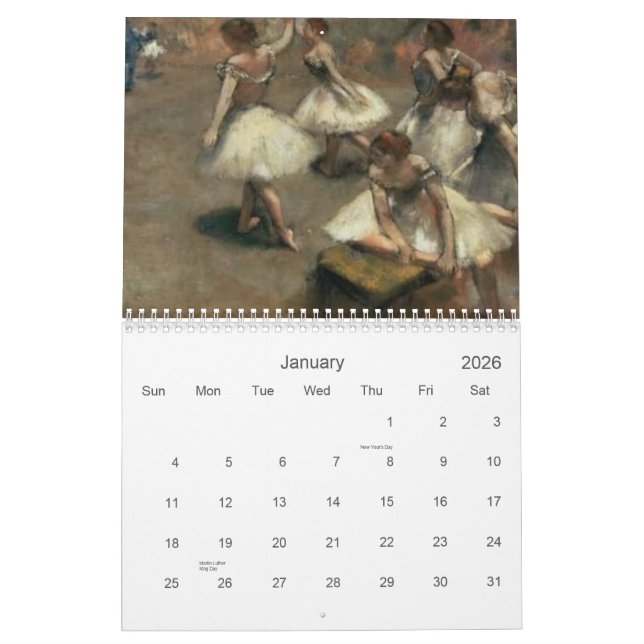 Dégazez le calendrier (Jan 2026)