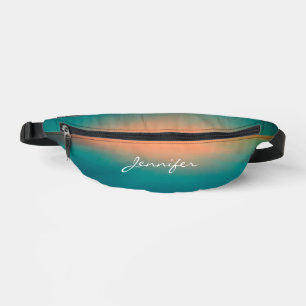 Dégradé Moderne Teal Vert Orange Nom