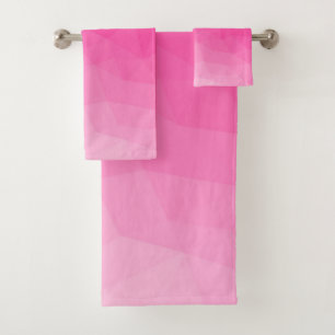 Dégradé rose chaud à motif géométrique en maille l