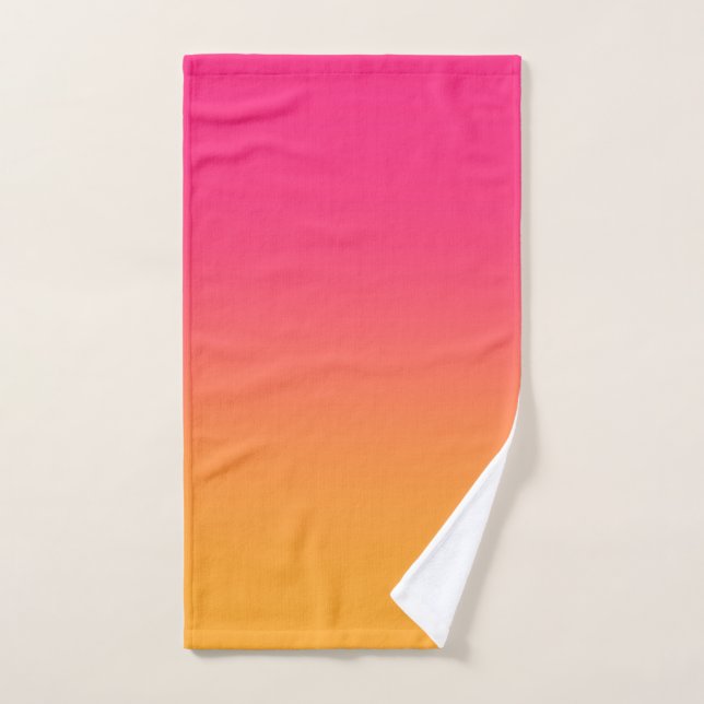 Dégradé rose jaune (Serviette à main)