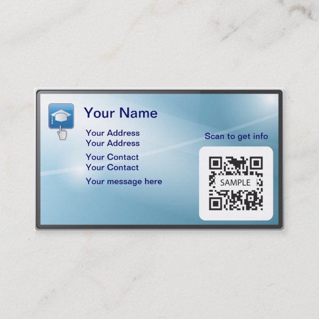 Degré en ligne de modèle de carte de visite (Devant)