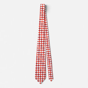 Degrés de Jacquard rouge cravate personnalisée