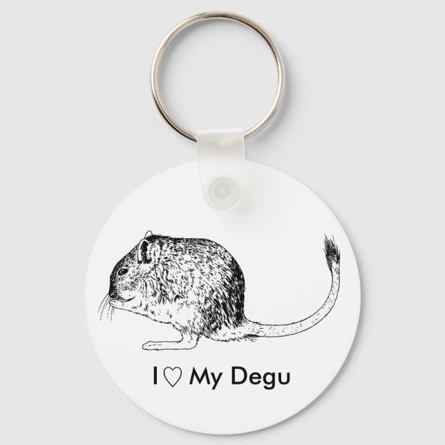 Degu Love Keychain Schlüsselanhänger (Vorderseite)